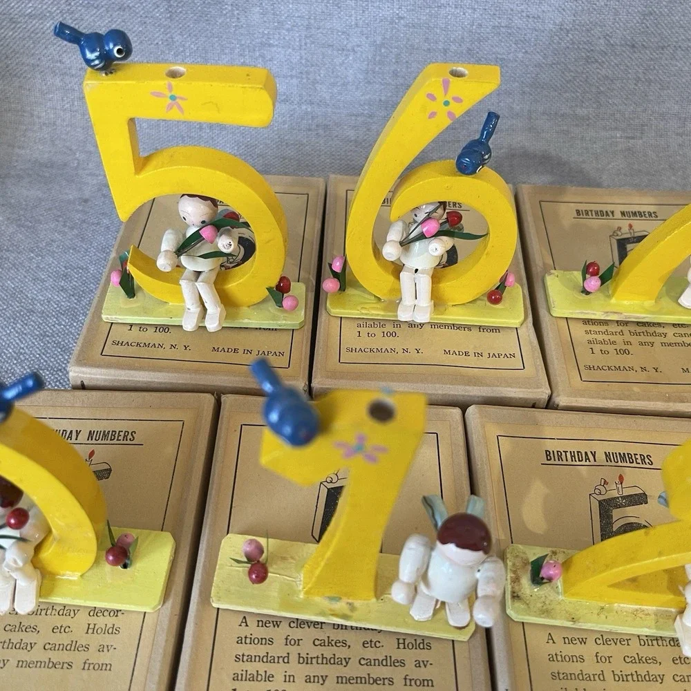 Vintage Shackman Birthday Number Lot Made In Japan Party Supplies